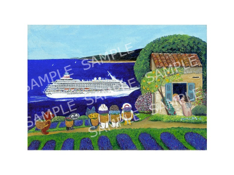 トニー鈴木版画 「地中海はコートダジュールを航行する飛鳥Ⅱ」 | 飛鳥