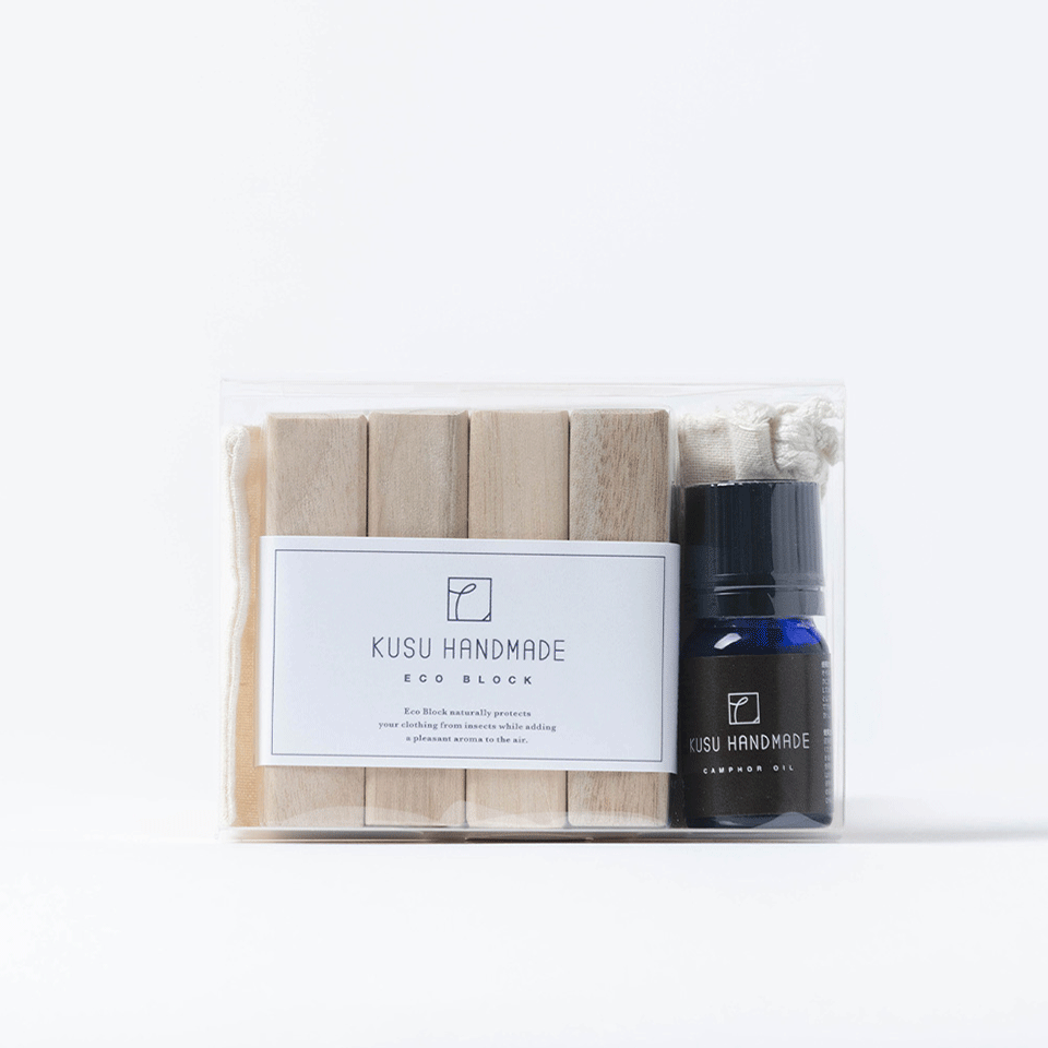 りこ　4缶セット 佐賀県 エコブロック4個＋カンフルオイル5ml＋ポーチセット