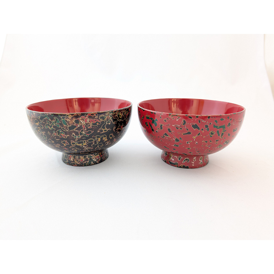 青森県 津軽塗夫婦汁椀呂上・赤上 | 飛鳥クルーズ オンラインショップ