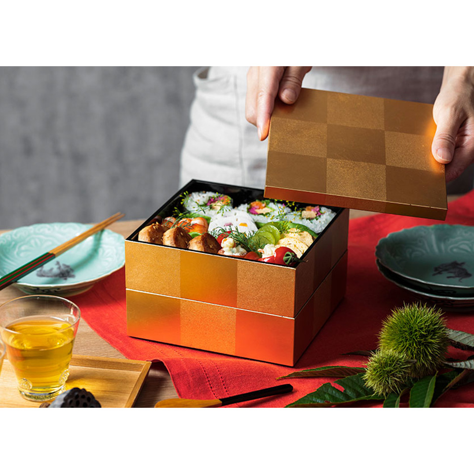 石川県 市松 三段重(金) | 飛鳥クルーズ オンラインショップ【公式】