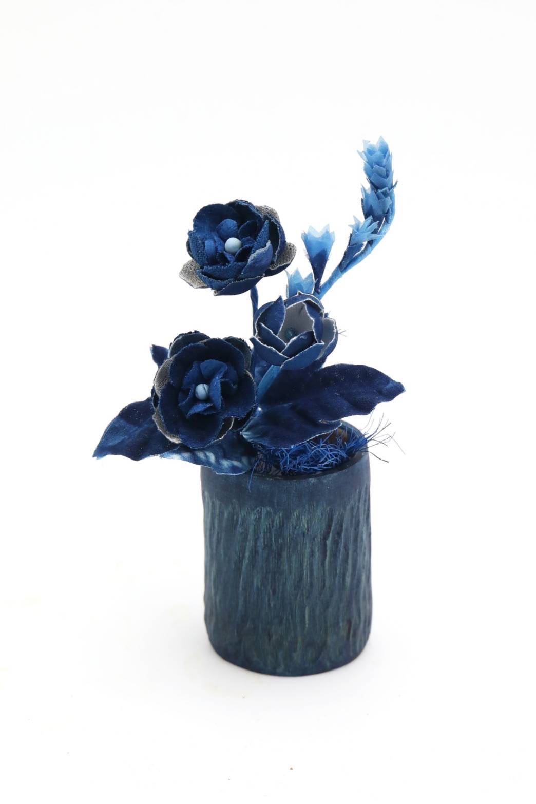 送料無料対象外】徳島県 藍染花 阿波藍竹1輪挿し 小・梅 | 飛鳥